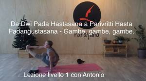 Lezione 47: DA DWI HASTA PADASANA A PARIVRITTIA HASTA PADANGUSTASANA<br />con Antonio